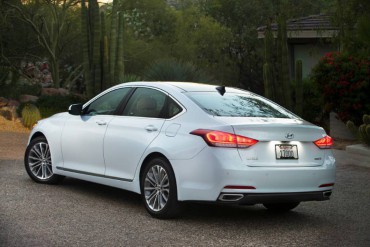 The 2015 Hyundai Genesis is available in rear wheel drive and all-wheel-drive configurations. 