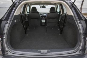 Cargo capacity is impressive, especially for such an outwardly compact SUV. The back seats fold flat.