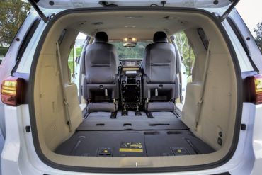 When the back row seats are folded there is a huge amount of cargo capacity. 